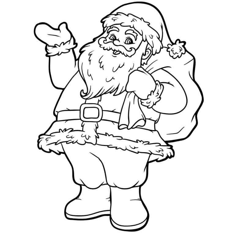 Coloriage Papa Noël Plus loin que les étoiles